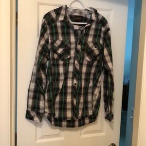 NWOT - Chalc Plaid shirt - Men’s Large